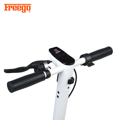 হ্যান্ড ব্রেক ব্রেক ডিসপ্লে সহ 350W শর্ট ট্রিপ পোর্টেবল ইলেকট্রিক ফুট স্কুটার