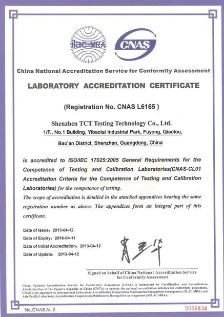 চীন Freego High-Tech Corporation Limited Co., Ltd. সার্টিফিকেশন